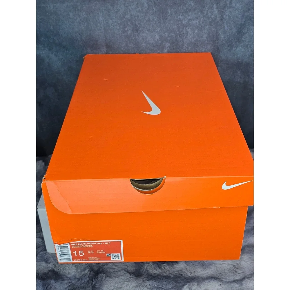 NWB Nike ZM Air Vapor Pro 1 Football Cleats White Orange Mens Size 15 IB2495-107